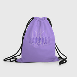 Рюкзак-мешок BTS live goes on purple, цвет: 3D-принт