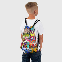 Рюкзак-мешок Надпись и краска граффити, цвет: 3D-принт — фото 2