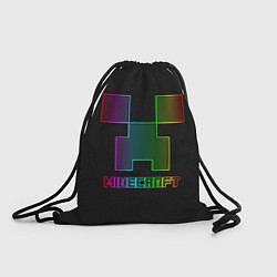 Рюкзак-мешок Minecraft logo neon, цвет: 3D-принт