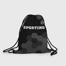 Рюкзак-мешок Sporting sport на темном фоне: символ сверху, цвет: 3D-принт