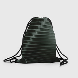 Рюкзак-мешок Наноброня - чёрные волнообразные пластины, цвет: 3D-принт