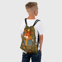 Рюкзак-мешок Стильный лис в звездах, цвет: 3D-принт — фото 2
