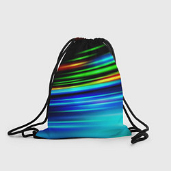 Рюкзак-мешок Абстрактные неоновые полосы, цвет: 3D-принт