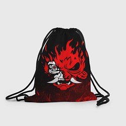Мешок для обуви Cyberpunk 2077 - Логотип в огне
