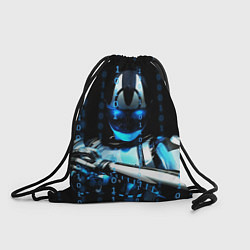 Рюкзак-мешок Киборг с бинарным кодом, цвет: 3D-принт