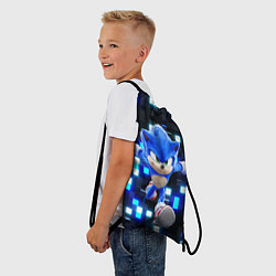 Рюкзак-мешок Sonic neon squares, цвет: 3D-принт — фото 2