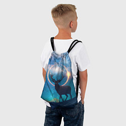 Рюкзак-мешок Мистический олень, цвет: 3D-принт — фото 2