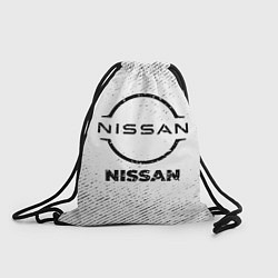 Мешок для обуви Nissan с потертостями на светлом фоне