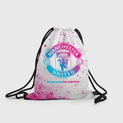 Рюкзак-мешок Manchester United neon gradient style, цвет: 3D-принт