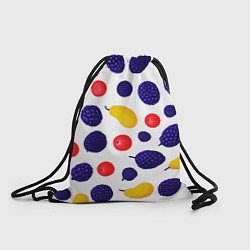 Рюкзак-мешок Ягодки и фрукты, цвет: 3D-принт