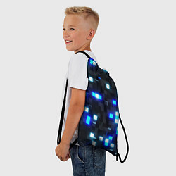 Рюкзак-мешок Неоновые светящиеся квадраты, цвет: 3D-принт — фото 2