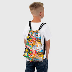Рюкзак-мешок Skzoo stickers characters, цвет: 3D-принт — фото 2
