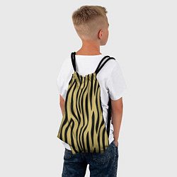 Рюкзак-мешок Желтые линии на черном фоне, цвет: 3D-принт — фото 2