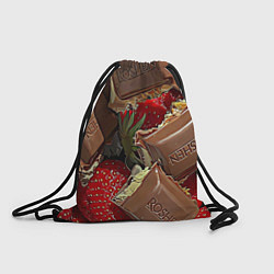 Рюкзак-мешок Клубника и шоколад Рошен, цвет: 3D-принт