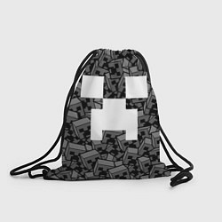 Рюкзак-мешок Головы криперов - Майнкрафт - ЧБ, цвет: 3D-принт