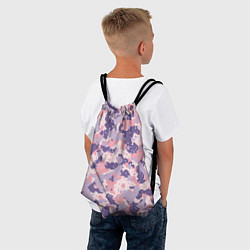 Рюкзак-мешок Цифровой камуфляж - сине-фиолетовый, цвет: 3D-принт — фото 2