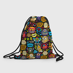 Рюкзак-мешок Паттерн с монстриками, цвет: 3D-принт
