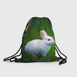 Рюкзак-мешок Кролик на фоне травы, цвет: 3D-принт