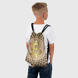 Рюкзак-мешок Золотой биткоин, цвет: 3D-принт — фото 2