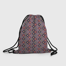 Рюкзак-мешок Разноцветные квадраты с зигзагами, цвет: 3D-принт