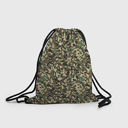 Рюкзак-мешок Камуфляж Woodland мелкий, цвет: 3D-принт