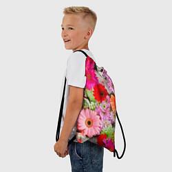 Рюкзак-мешок Colorful chrysanthemums, цвет: 3D-принт — фото 2