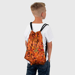 Рюкзак-мешок Оранжевые кубы в абстракции, цвет: 3D-принт — фото 2