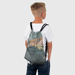 Рюкзак-мешок Абстрактное жидкое стекло, цвет: 3D-принт — фото 2