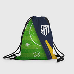 Рюкзак-мешок Atletico Madrid football field, цвет: 3D-принт