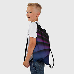 Рюкзак-мешок Спиральные тёмные пластины, цвет: 3D-принт — фото 2