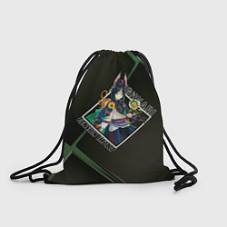 Рюкзак-мешок Тигнари в ромбе, цвет: 3D-принт