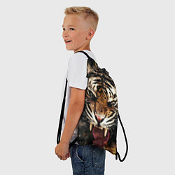 Рюкзак-мешок Оскал тигра, цвет: 3D-принт — фото 2