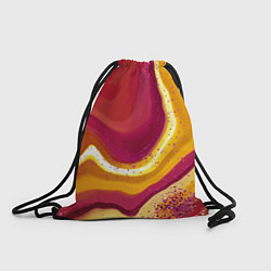 Рюкзак-мешок Бордово-оранжевый агат, цвет: 3D-принт