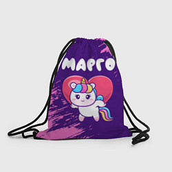 Рюкзак-мешок Марго единорог с сердечком, цвет: 3D-принт