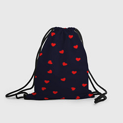 Рюкзак-мешок Сердечки, цвет: 3D-принт