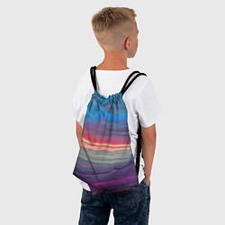 Рюкзак-мешок Цветной переливающийся абстрактный песок, цвет: 3D-принт — фото 2