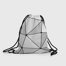 Рюкзак-мешок Геометрические линии на сером фоне, цвет: 3D-принт