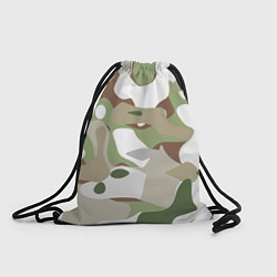 Рюкзак-мешок Камуфляж зимний лес крупный, цвет: 3D-принт