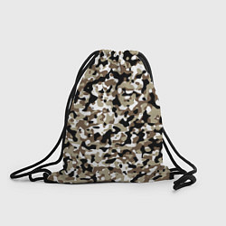 Рюкзак-мешок Камуфляж зимний лес - мелкий, цвет: 3D-принт