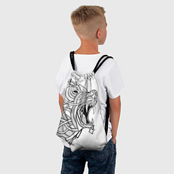 Рюкзак-мешок Медведь тату арт, цвет: 3D-принт — фото 2