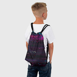 Рюкзак-мешок Фиолетовые абстрактные волны и камни, цвет: 3D-принт — фото 2