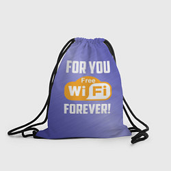 Рюкзак-мешок Бесплатный Wi-Fi навсегда, цвет: 3D-принт