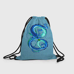 Рюкзак-мешок Синий дракон в форме цифры 8, цвет: 3D-принт