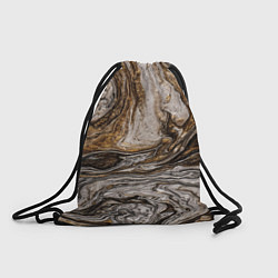 Рюкзак-мешок Золотистый мрамор, цвет: 3D-принт
