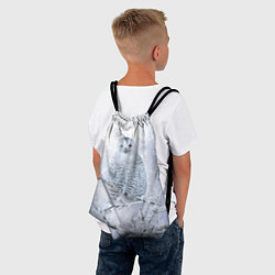 Рюкзак-мешок Сова белая подмигивает, цвет: 3D-принт — фото 2