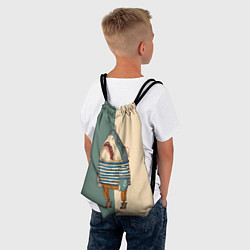 Рюкзак-мешок Акула-моряк, цвет: 3D-принт — фото 2