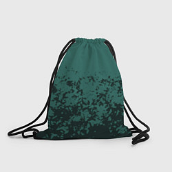 Рюкзак-мешок Абстрактный черно-зеленый, цвет: 3D-принт