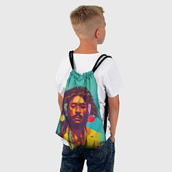 Рюкзак-мешок В стиле Боба Марли и регги, цвет: 3D-принт — фото 2