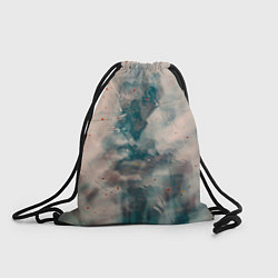 Рюкзак-мешок Абстрактные синие и белые краски, цвет: 3D-принт