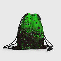 Рюкзак-мешок Зелёные краски и вода, цвет: 3D-принт